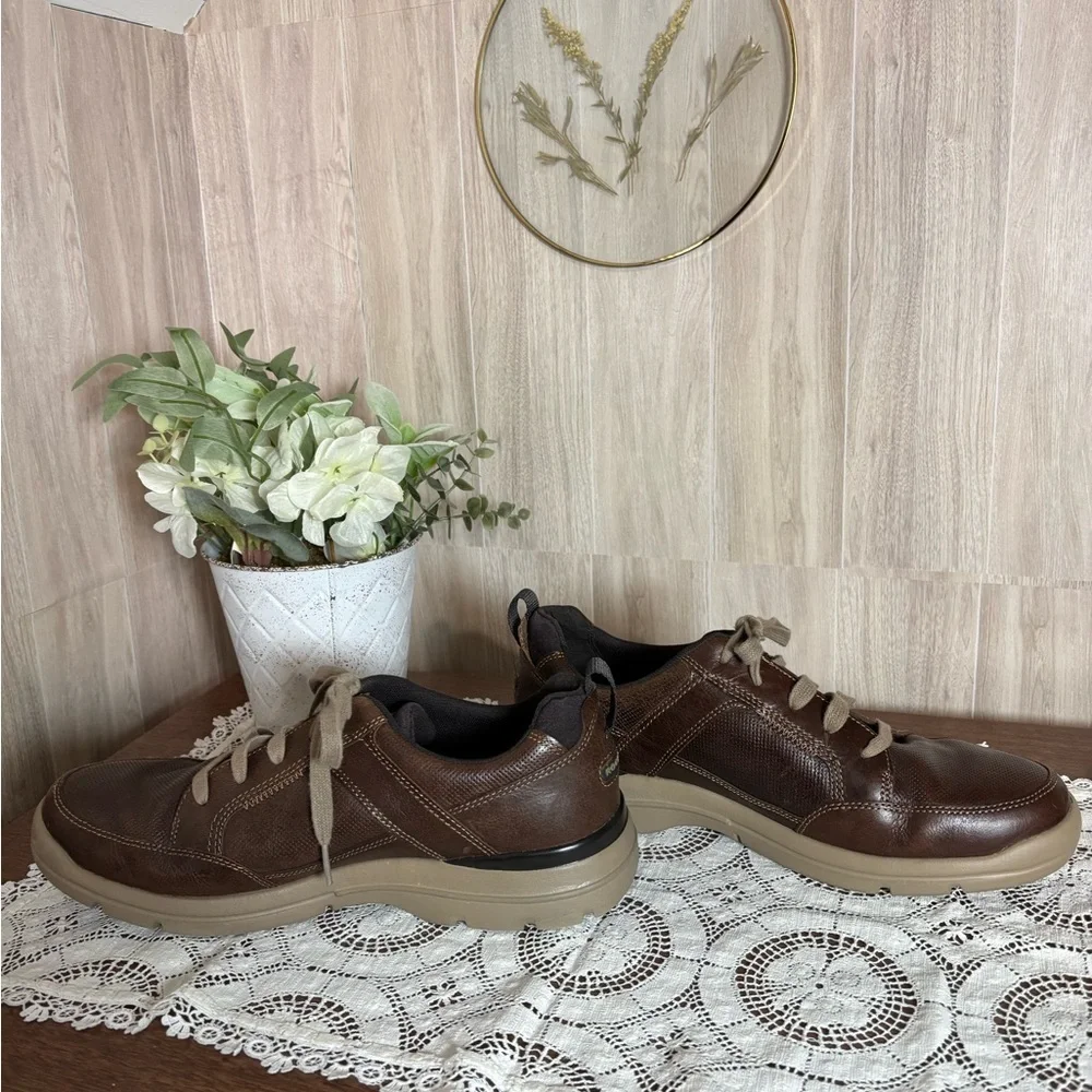 Rockport Brown Leather Men's Sneakers shoes